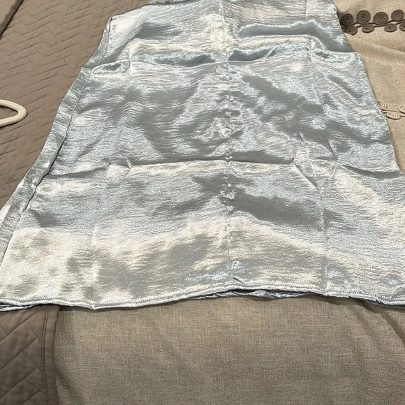 Urban Outfitters Chloe Silver Satin Slip Dress/NWT/S - Picture 11 of 15